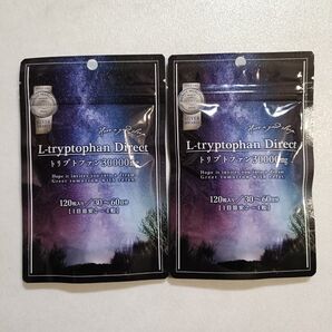 【医師監修】L-トリプトファン サプリ 2袋セット 1袋で30000mg 30~60日分×2 120粒 セロトニン ビタミンB6