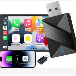 CarPlay/Android Auto ワイヤレス アダプター USB-A&C Android ワイヤレスCarPlay 日本語