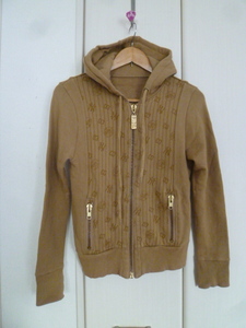 LB-03/lala plan 0 beige 03yan Keith total pattern Zip up Parker /B series B girl with a hood . Gold using 0P1029①
