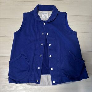 Clip tab クリップタブ ベスト ブルー ストライプ裏地