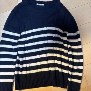 vintage Gold Experience ニット セーター ボーダー L 長袖 ボーダー柄