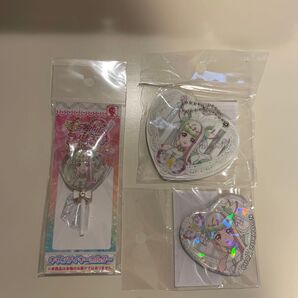 キミとアイドルプリキュア キラッキランランフェスタ限定!キャンディキーホルダー ミラー バッチ3個セット キュアズキューン