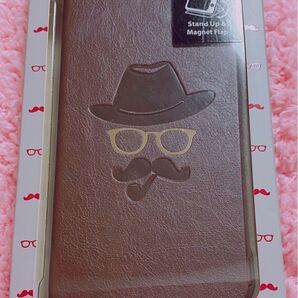 新品 未使用 アイフォン iPhone6 Plus 手帳型 ジェントルマン 携帯 ケース カバー ブラウン 茶色 MONONOFF