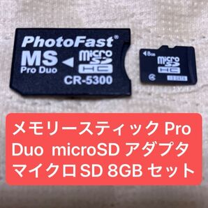 メモリースティック PRO Duo microSDHC 変換アダプター + マイクロSD8GB セット Memory Stick