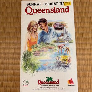 30年くらい前のオーストラリア クイーンズランド州の地図 MAP マップ