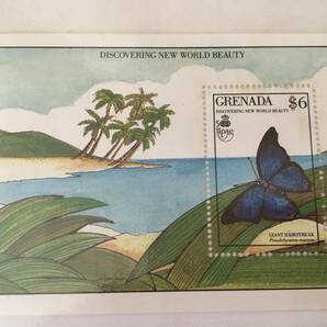 切手：昆虫・蝶／グレナダ＊１９９０年＊①の画像1