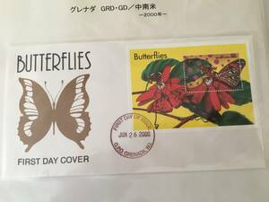  stamp : insect * butterfly |g Rena da*2000 year * First Day Cover *①