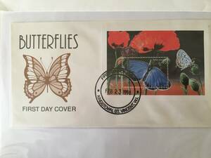  stamp : insect * butterfly | cent bin cent and g Rena Dean various island *1998 year * First Day Cover *②