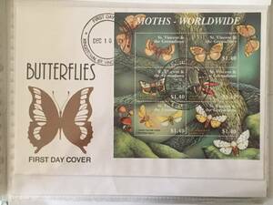  stamp : insect * butterfly | cent bin cent and g Rena Dean various island *2001 year * First Day Cover *⑦