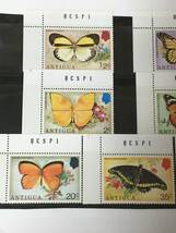切手：昆虫・蝶／アンティグア・バーブーダー_画像2