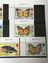 切手：昆虫・蝶／アンティグア・バーブーダー_画像3