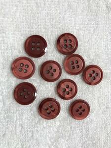 1958 約13㍉　赤系　 ボタン 10個セット　ビンテージ　 未使用品　手芸　裁縫　おしゃれ　ハンドメイド　DIY　リメイク