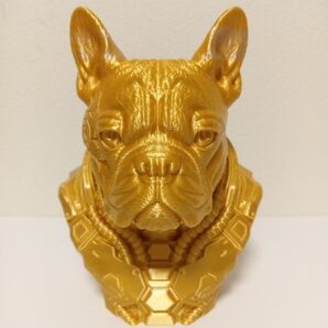 スチームパンクパグ胸像 ゴールド