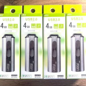 USBメモリー4GB LAZOSブランド!【4個セット】