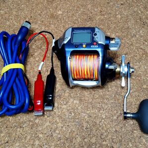 電動リール シマノ 電動丸 ビーストマスター3000 オーバーホールメンテナンス済み。実釣未使用の夢屋パワーハンドル付き