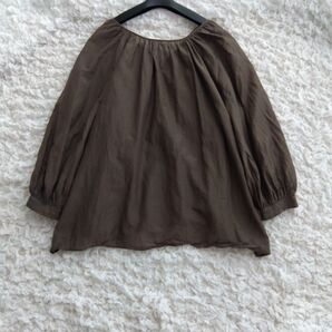 【FRAMe WORK】シアーギャザーブラウス F コットンシルク