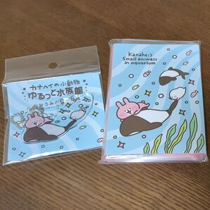 カナヘイの小動物 ゆるっと水族館 仙台うみの杜水族館 アクリルキーホルダー イロワケイルカ ピスケ&うさぎ パタパタメモ 未開封