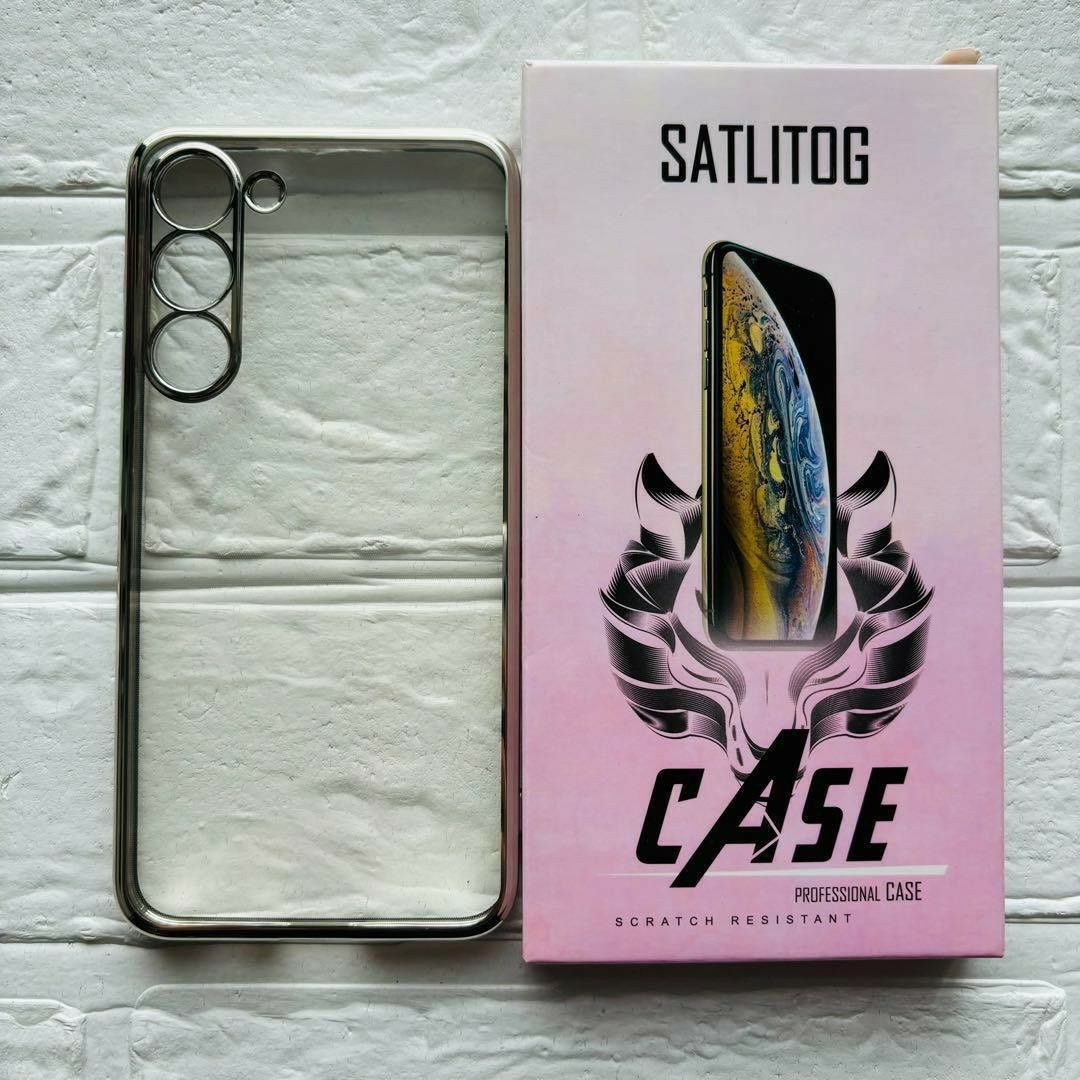 【シルバー】Samsung Galaxy S23 Plus ケース クリア