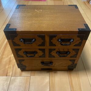 木製 小引き出し 卓上収納 3段 レトロ アンティーク