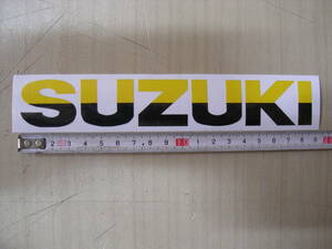 在庫のみスズキ　SUZUKI　タンク　カウル　ステッカー　デカール　ロゴマーク　ツートン　黄黒　19cm　RG　TS　GT　カタナ　GSX　　