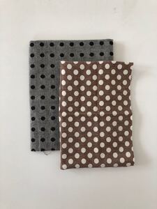水玉の生地2種