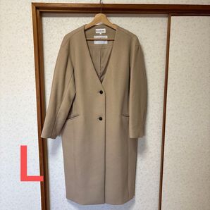 GLOBAL WORK ベージュ Vネック チェスターコート Lサイズ