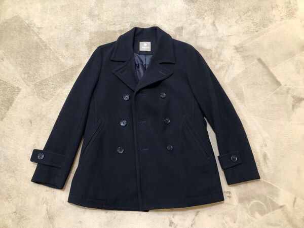 nano universe ナノユニバース Pコート ピーコート ネイビー メンズS〜M