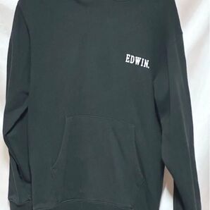 【近日削除】※ 訳あり EDWIN 黒 長袖 秋冬 フード付き パーカー