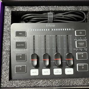 FIFINE ゲーミングオーディオミキサー オーディオインターフェース PC PS4