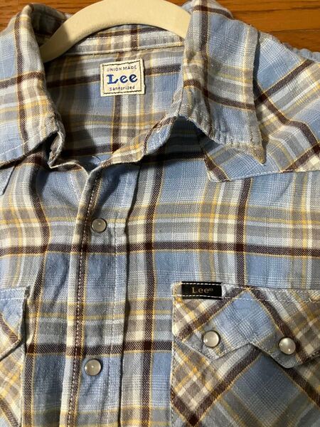 Lee リー チェック柄 ネルシャツ 長袖シャツ ブルー系
