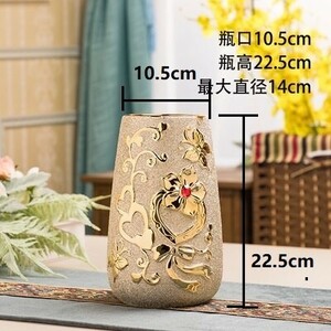 ヨーロッパゴールドセラミック花瓶の家の装飾クリエイティブなデザインの磁器の結婚式の装飾のための花瓶 B
