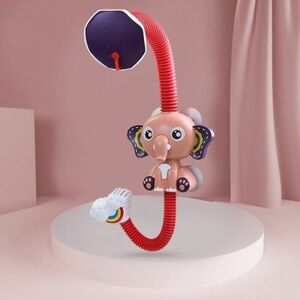 ベビーバスおもちゃ電気漫画シャワー象水スプレーおもちゃ蛇口浴室浴槽教育プレイゲーム子供のための Red