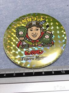 ◇阪神タイガース 缶バッジ 能見篤史 ビックリマン