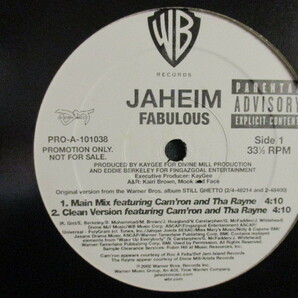 Jaheim ： Fabulous 12'' // Main Mix F. Cam'ron And The Rayne / 落札5点で送料無料の画像1