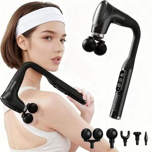 筋膜リリースガンハンディガン 静音 力 5種類のヘッド 充電式