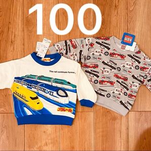 新品 トミカトレーナー 100 パトカー 救急車 消防車他 プラレール 新幹線