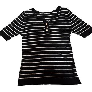 購入意思のないいいね× 値下げ× ボーダー 半袖 トップス Tシャツ