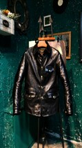 ホースハイド 30's レザージャケット ブラック Lサイズ カーコート ブレーキマン ベジタブルタンニン 馬革_画像1