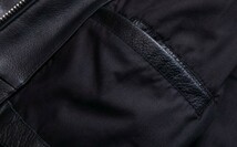 新品　本革　2XLサイズ　スリム　牛革　　フライトジャケット　　レザージャケット/革ジャン　ブラック_画像7
