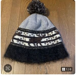 CA4LAカシラモヘヤニット帽ぼんぼん