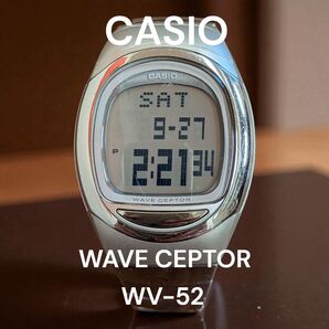 CASIO WAVE CEPTOR WV-52 カシオ ウェーブセプター 腕時計 シルバー 美品