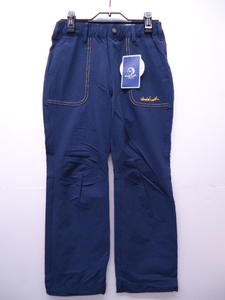 [KCM]XEB-F1170-140* new goods *[Whole Earth/ horn lure s] Kids stretch long pants 140 navy waist adjust 