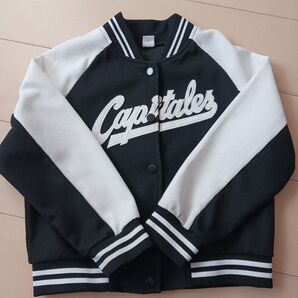 8Y ジャケット 黒 白 ブルゾン アウター キッズ