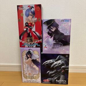 フィギュア レム オーバーロード ゼロから始める異世界生活 アルベド Re リゼロ 美少女 4個 新品 匿名発送 遊戯王