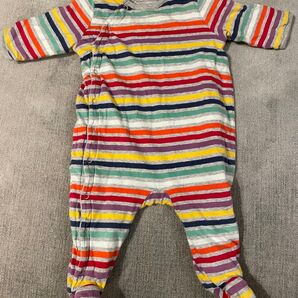Babygap カラフルボーダーカバーオール 3-6ヶ月