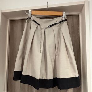 【美品】C.D.S. ベージュ ブラック プリーツスカート