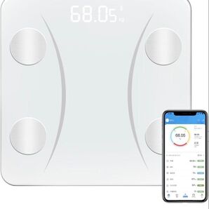体重計 bluetooth 体組成計 体脂肪計 スマホ連動 ヘルスメーター 高精度 バックライト付 ボディスケール -体脂肪率