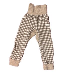 BNT FACTORY ベビー パンツ チェック柄 ブラウン ベージュ