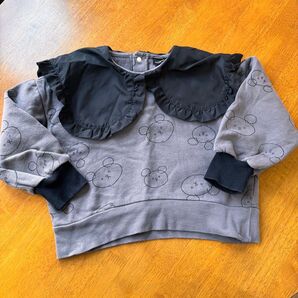 マニーナ フタフタ くま襟付きトレーナー 裏起毛 120