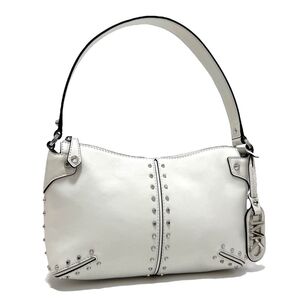 マイケルコース アスター ワンショルダーバッグ ハンドバッグ ホワイト 白 シルバー レザー スタッズ MICHAEL KORS